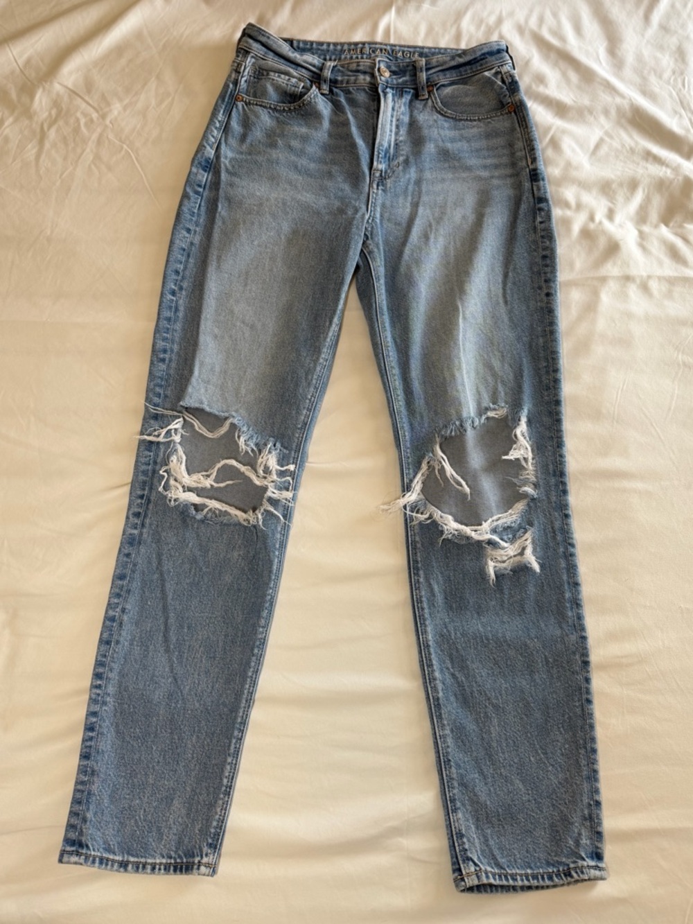 American Eagle Distressed Mom Jeans